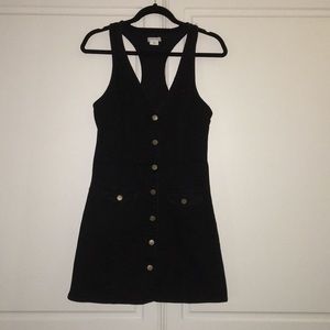 Black Racerback Overall Dress